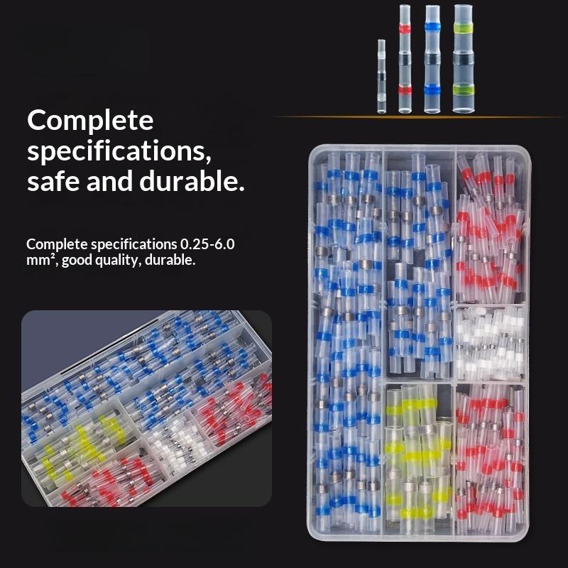 50/70/100Pcs Electric Copper Tape Solder Sleeve Waterproof Solder Seal Tin Ring Heat Shrink Butt Wire Connector Terminal