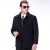 Осень и зима пальто из кашемира для мужчин среднего и пожилого возраста, шерстяные шерстяные куртки, пальто с лацканами, мужская одежда на пуговицах для папы, больших размеров