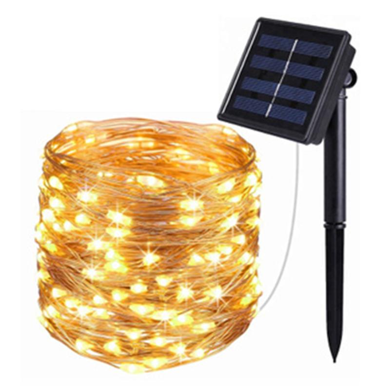 Солнечные гирлянды, гирлянды, рождественские декоративные 8 режимов, гирлянды, медная проволока для наружных свадебных домов, вечеринок, сада