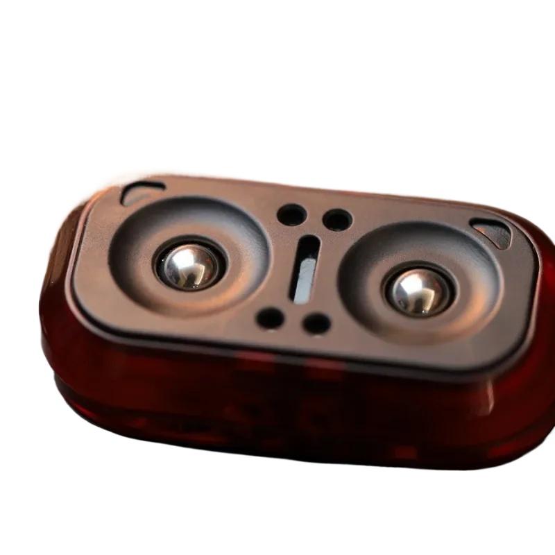 Owl Magnetic Push Card Stress-Relieving Fidget Slider with Fingertip Gyroscope for Anxiety Relief Mechanical Slider Spinner Toy