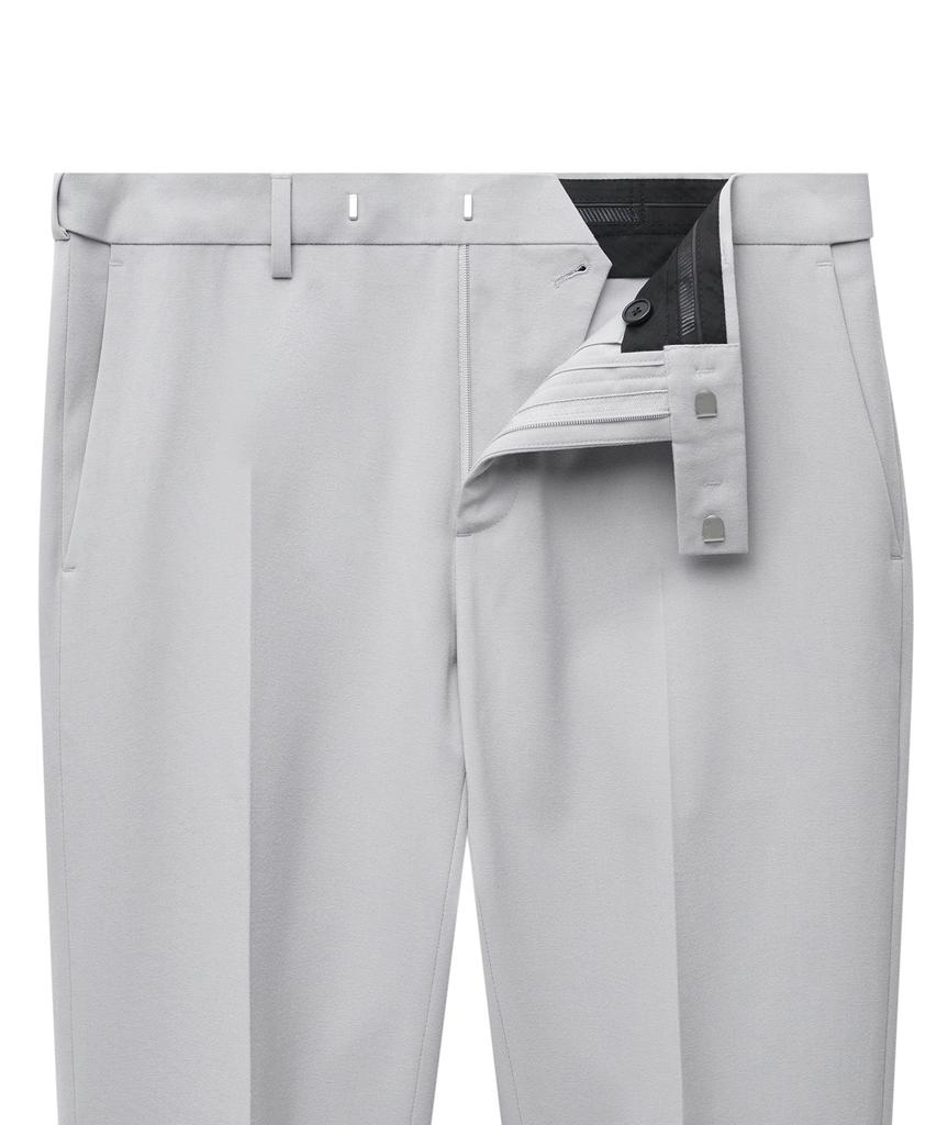 MUSINSA STANDARD Lightweight Tapered Turn-Up Hidden Banding Crop Slacks [Light Gray]