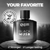 Beardo Black Musk Eau De Parfum For Men, Musky, Woody Perfume, Long Lasting, Date Night Fragrance, Body Spray, 100ml