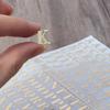 1PC Copper-Nickel Epoxy Filling Sticker 3mm Thickness Chunky Glitter Letters  Resin Mold Decoration