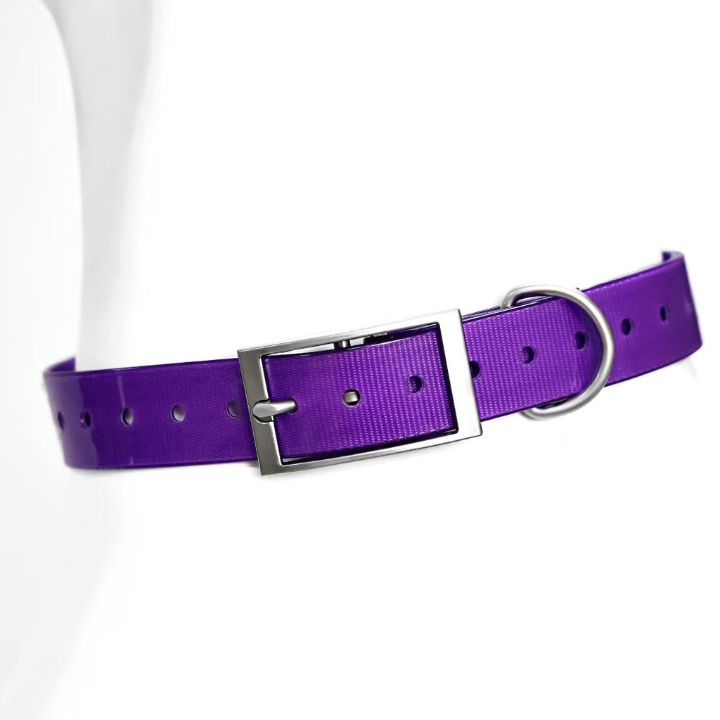 2.5cm Wide Heavy Duty TPU Dog Collar Waterproof Hunting Adjustable Pet Collar 8 Colors For Large Medium Dogs Outdoor Training