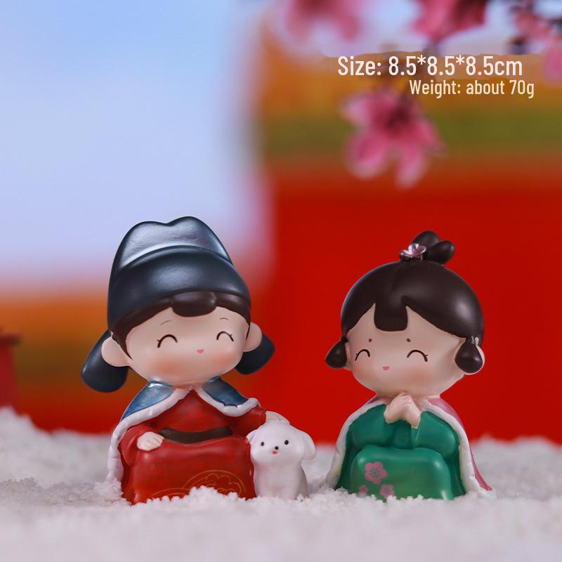 Креативный держатель для телефона в стиле династии Тан: Изысканный орнамент из смолы