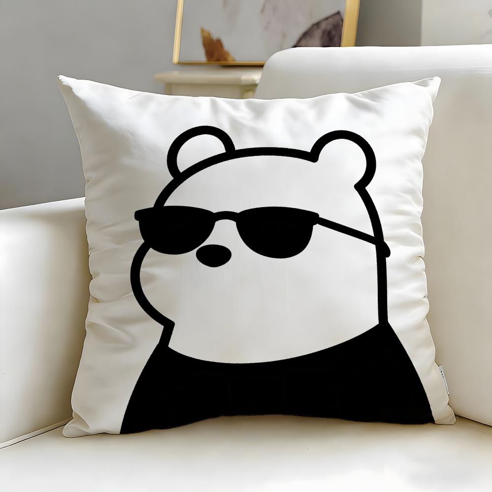 Animal cute frog Cushion Cover Soft EasyWash Pillow Case Versatile for Couch Bed Travel and Office