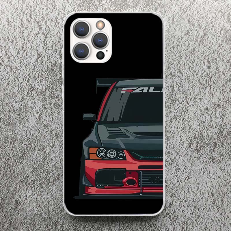 JDM Tokyo Drift Спортивный автомобиль Мужской Мужчины Чехол для телефона Для iPhone 17 16 15 14 13 12 11 Pro Max Mini Plus Air 7 SE 8 Мягкий Силикон Печать