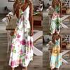 Casual Fashion Women's Sling Slim Fit Slim Long Swing Sleeveless Floral Print Dress