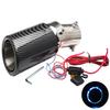 Polished Car Exhaust Pipe Muffle Blue Red LED Glowing Long Lasting Auto Exhaust Tip Muffler Replacement