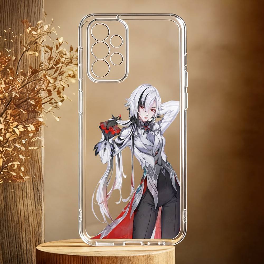 Чехол для телефона Arlecchino Genshin Impact для Samsung Galaxy A71, A70, A52, A51, A40, A30 Прозрачный чехол