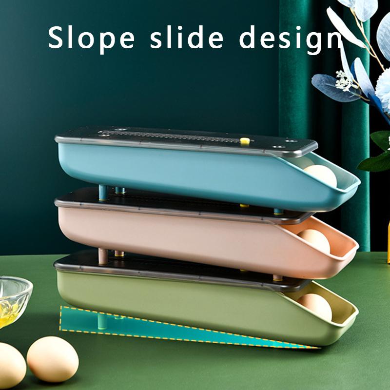 Автоматический вращающийся ящик для хранения яиц, пластиковый контейнер для хранения, кухонный холодильник, организация хранения, держатель для яиц, корзина, лоток MYY