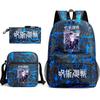 Teen Animation Backpack Elementary School Student Fashion School Bag Three-piece Set