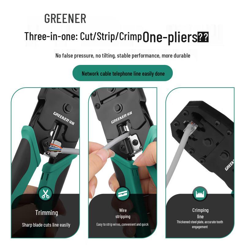 Набор профессиональных инструментов Greener для обжима сетевых кабелей