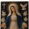 jijijing Faith Pearl Painting Kit, Virgin Mary DIY Faux Art Religious Craft Set, Handmade Home Wall for Christian Prayer Corners