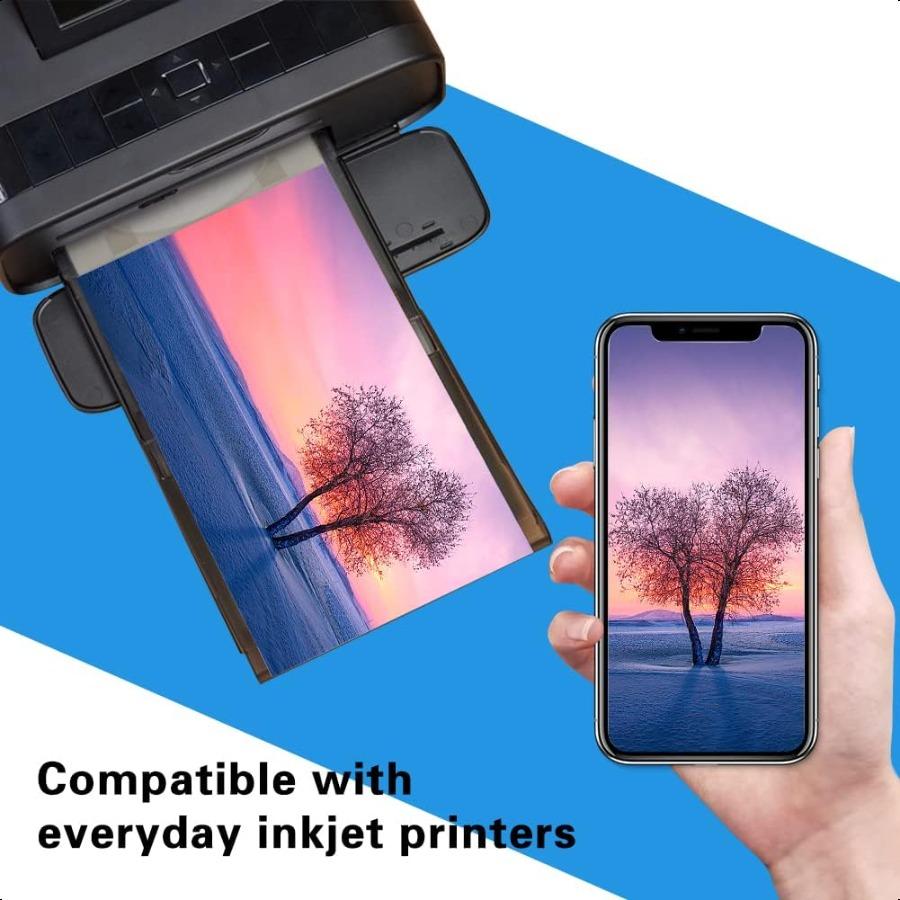 120 Sheets Photo Paper Glossy 4 * 6 Inch Photo Paper for Printer Picture Inkjet Printing Photo Paper 180 Gsm Suitable for Flyer