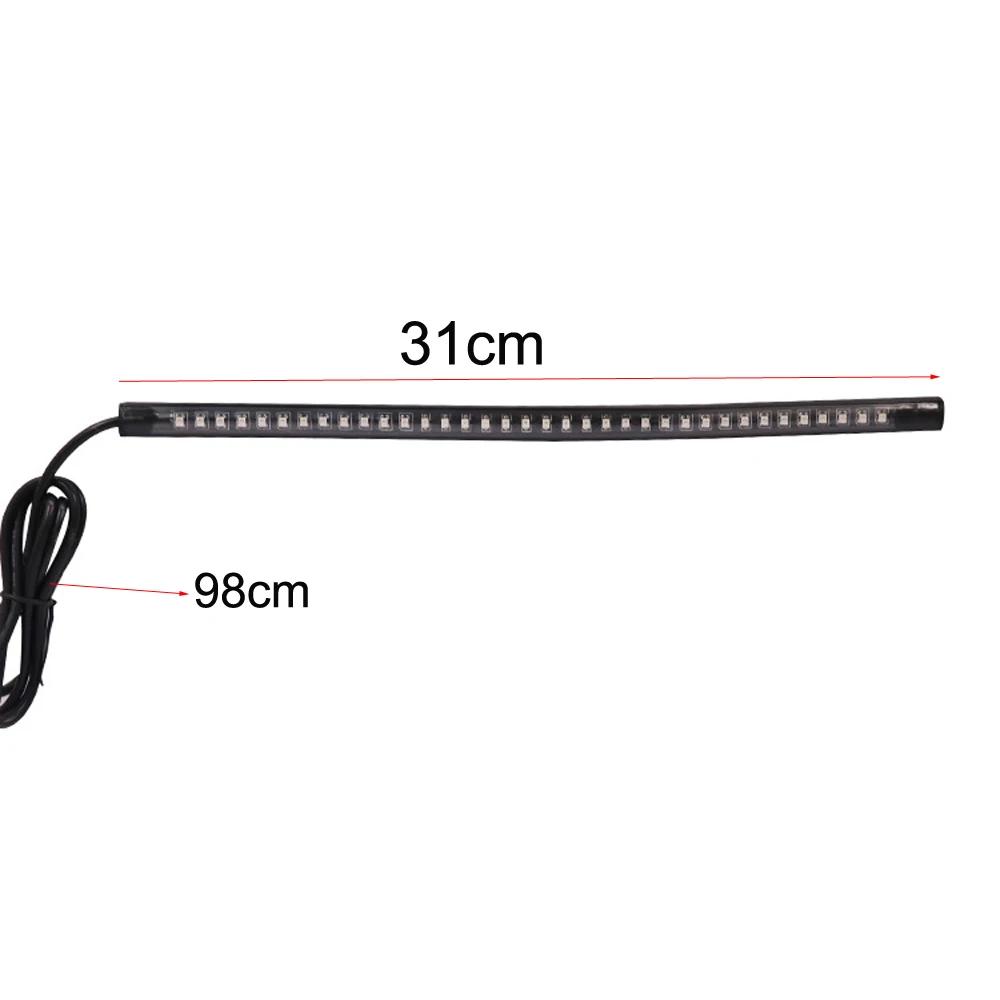 Motorcycle LED Lamp Bar Strip Flowing Turn Signal Universal 36 Tail Rear Brake Stop Flexible Soft Rubber Light