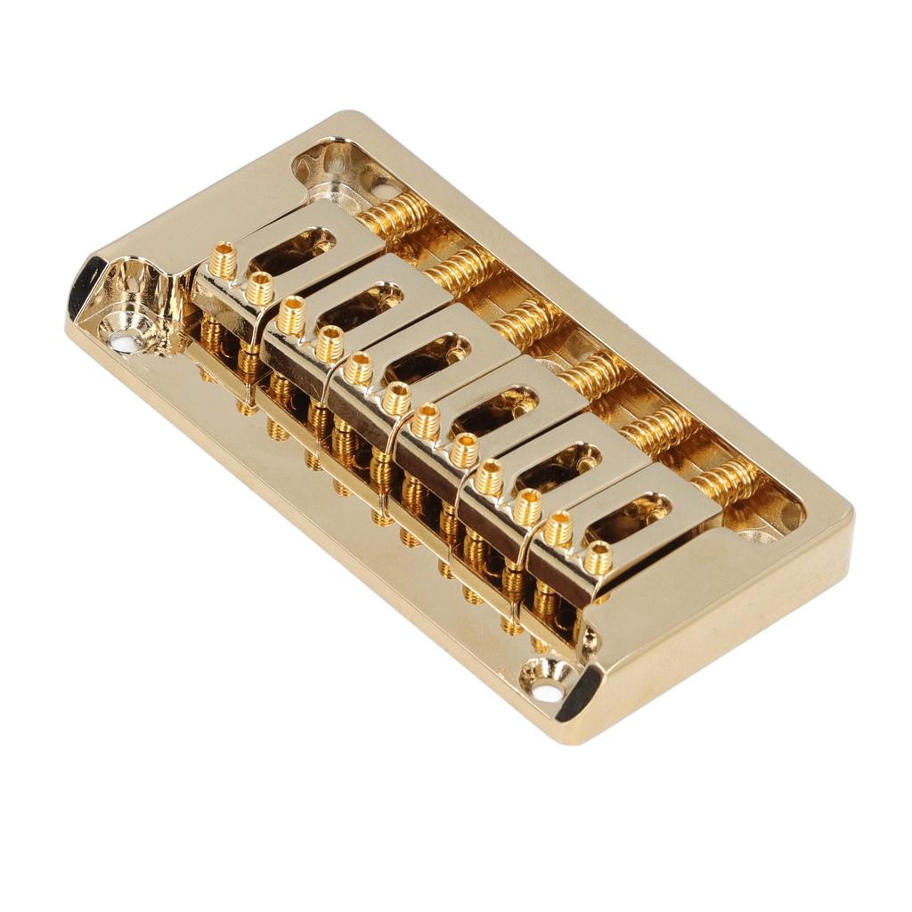 Комплект бриджа для 6-струнной электрогитары, латунный, сквозной, без тремоло, гитарный бридж с ключом для St
