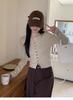Women's Korean Style V-Neck Button-Down Cardigan Sweater - Autumn/Winter Fashion Knit Outerwear