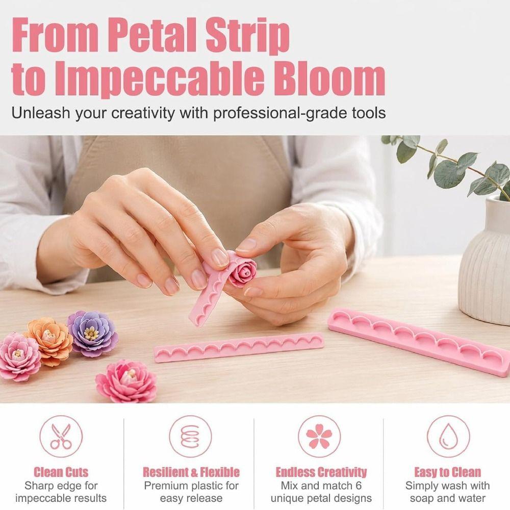 12pcs 3D Printed Clay Flowers Maker Reusable Polymer Clay Making Tool Polymer Clay Crafts