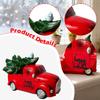 Christmas Tree and Truck Statue Ornament Artwork Sculpture Resin Figurine for Bookshelf Housewarming