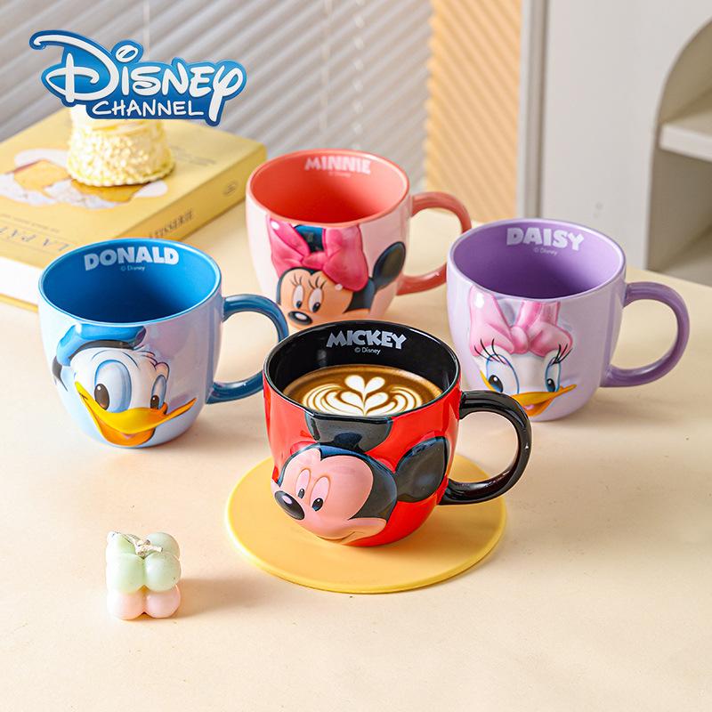 Disney 3D кружка Микки Маус Креативная керамическая кофейная кружка с ручкой Красивая парная кружка Подарок Кружка для дома и офиса