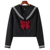 Школьная форма для девочек Jk Suit Red Tie Black Three Basic Sailor Uniform Women Long Sleeve Suit