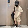 Летний спортивный костюм для мальчиков, крутой и красивый детский костюм, футболка с коротким рукавом для детей среднего и старшего возраста, летняя детская одежда