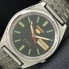 GENUINE VINTAGE SEIKO 5 AUTOMATIC 7019A JAPAN MENS BLACK DIAL WATCH A701903-5 R207-a701903
