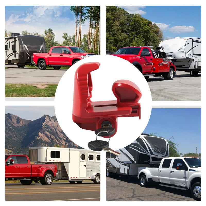 Замки для прицепа для путешествий с ключами, набор замков для прицепа для автофургона, регулируемый крюк для замка прицепа для автофургона, аксессуары для защиты прицепа