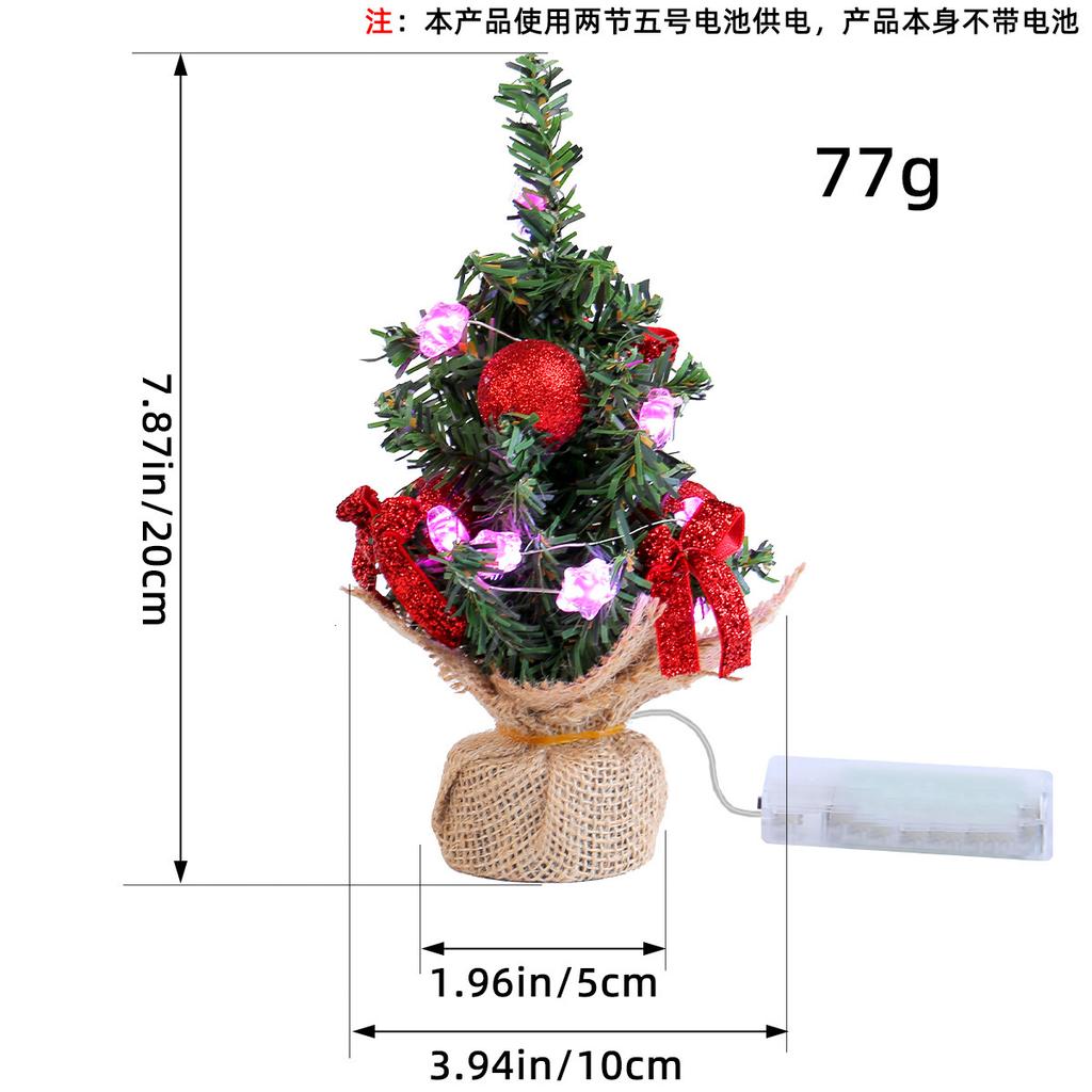 Christmas Luminous Star Christmas Tree Tabletop Ornaments, Small Christmas Tree Festive Atmosphere Dress Up Props