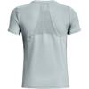 Under Armour Футболка с коротким рукавом и сетчатым принтом Rush Solid Back, женская, цвет Harbor-Blue 1379043-465