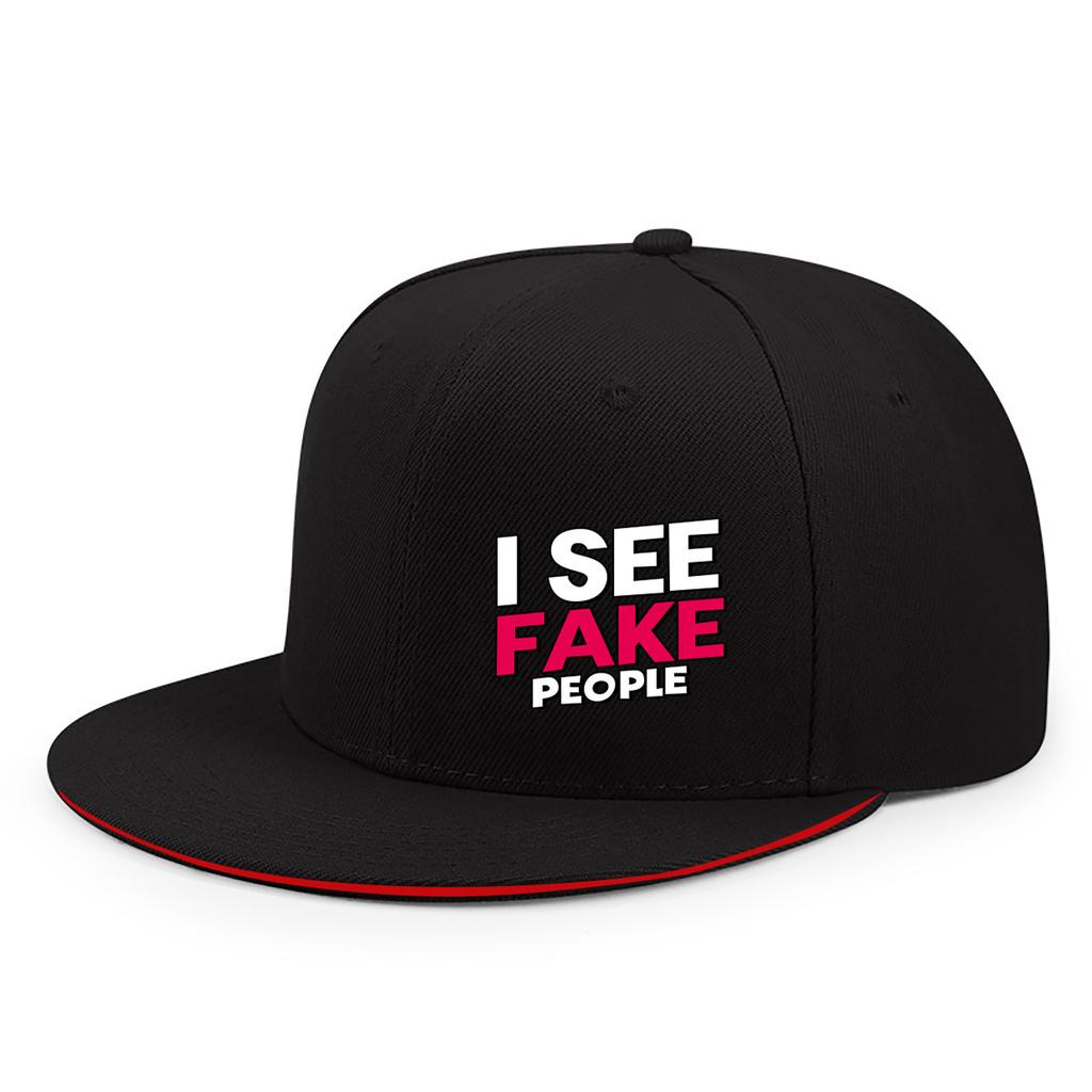 Printed Letters ISEE FAKE PELOPE Must-Have Spring And Summer Flat Brimmed Hat Men And Women Fashionable And Hip-Hop Cap