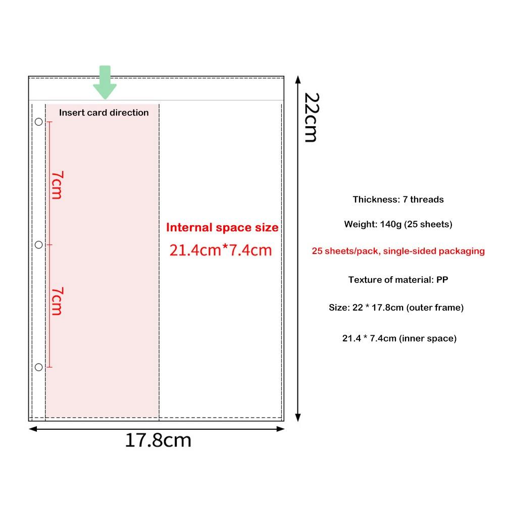 10 шт или 25 шт прозрачные листы для переплета фотокарточек Kpop с несколькими карманами фотоальбом фото
