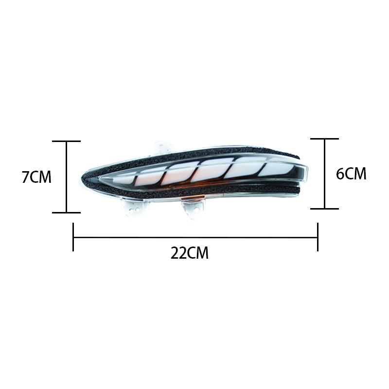 Amber LED Flowing Sequential Side Mirror Dynamic Turn Signal Light for Toyota 14th Crown S210 With White Daytime Running Light