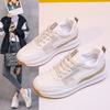 Осенние спортивные женские дышащие легкие повседневные кроссовки на платформе, женские белые кроссовки на плоской подошве со шнуровкой Tenis Feminino 2024