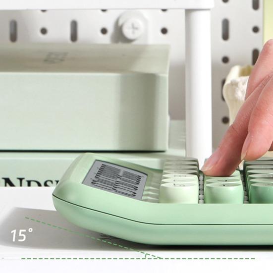 12-значный калькулятор с очень большим ЖК-экраном Большие кнопки Эргономичный дизайн Чистый звук Градиент цвета Механический переключатель Калькулятор