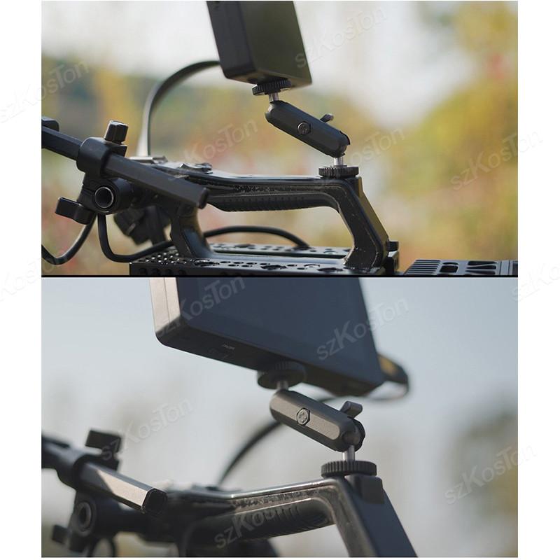 Двойная шаровая головка Magic Arm 1/4-дюймовый винт с ЧПУ для зеркальной камеры, штатив, клетка, светодиодная видеолампа, микрофон, полевой монитор