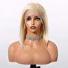 HAIRCUBE HD Transparent 613 Blonde Straight Human Hairs Lace Front Wig Short Bob Blonde Human Hair Wigs 13x4 Lace Frontal Wig for Women
