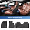 Smabee Right Drive for BYD Seal 2022-2025 Car  All -Weather Floor Mats TPE 3D Foot Mat Waterproof Interior Accessories Black