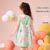 ASK JUNIOR Summer Floral Sleeveless Doll Collar Dress for Girls