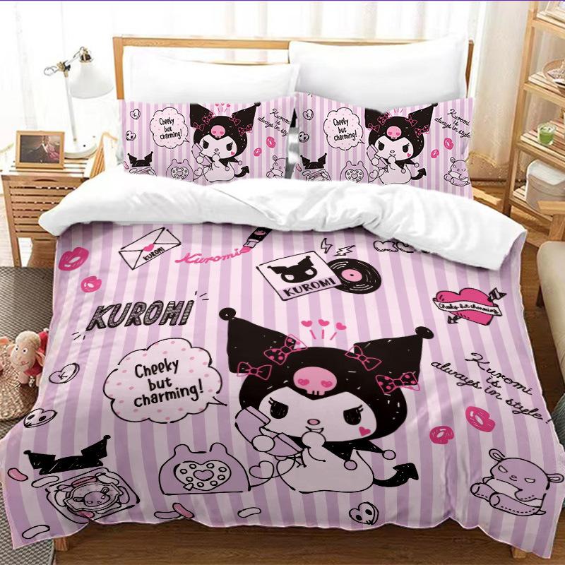 Halloween Kulomie 3D Digital Printing Cartoon Quilt Set Three-Piece Set