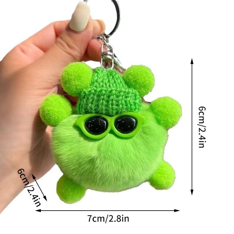 Hairball Small Coal Ball Elf Key Chain Cute Bag Pendant Female Pendant Small Monster Keychain Doll