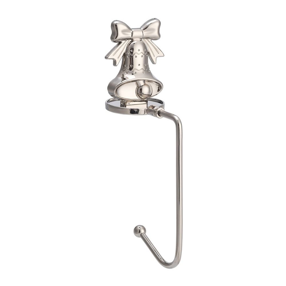 Нержавеющий рождественский каминный крючок для носка, декоративный рождественский дверной венок, подвесной крючок