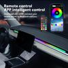 For Tesla Model 3 Y 2021-2023 Dashboard Ambient Light USB Port Bluetooth APP Control Multi Color Interior Decor Car Accessories