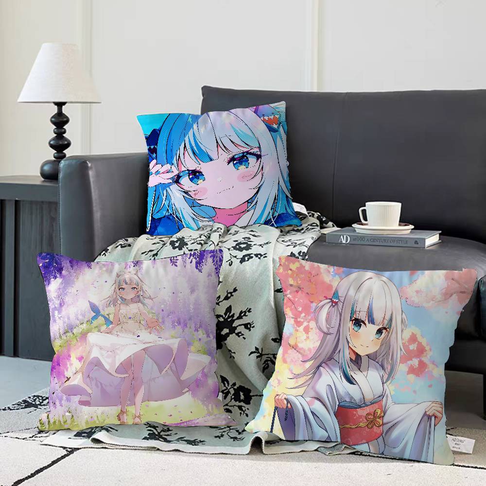 Musician G-Gawr G-Gura Pillowcase Toon Gift Cushion Cover Bedroom Home Sofa Chair Seat Decor Pillow Case