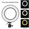 6 Inch Ring Shape Photography Lighting 3 Colors Adjustable Fill Light USB Interface