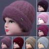 Middle-Aged Elderly Winter Woolen Hat Fleece Lining Thickened Mom Beanie Hat Warm Grandmother Knitted Hat