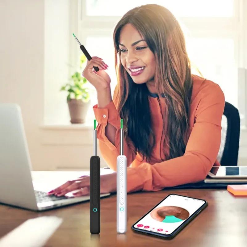 Беспроводной Wi-Fi отоскоп, камера, бороскоп, светящийся воск для ушей, чистка зубов, осмотр полости рта, здравоохранение, очиститель для ушей