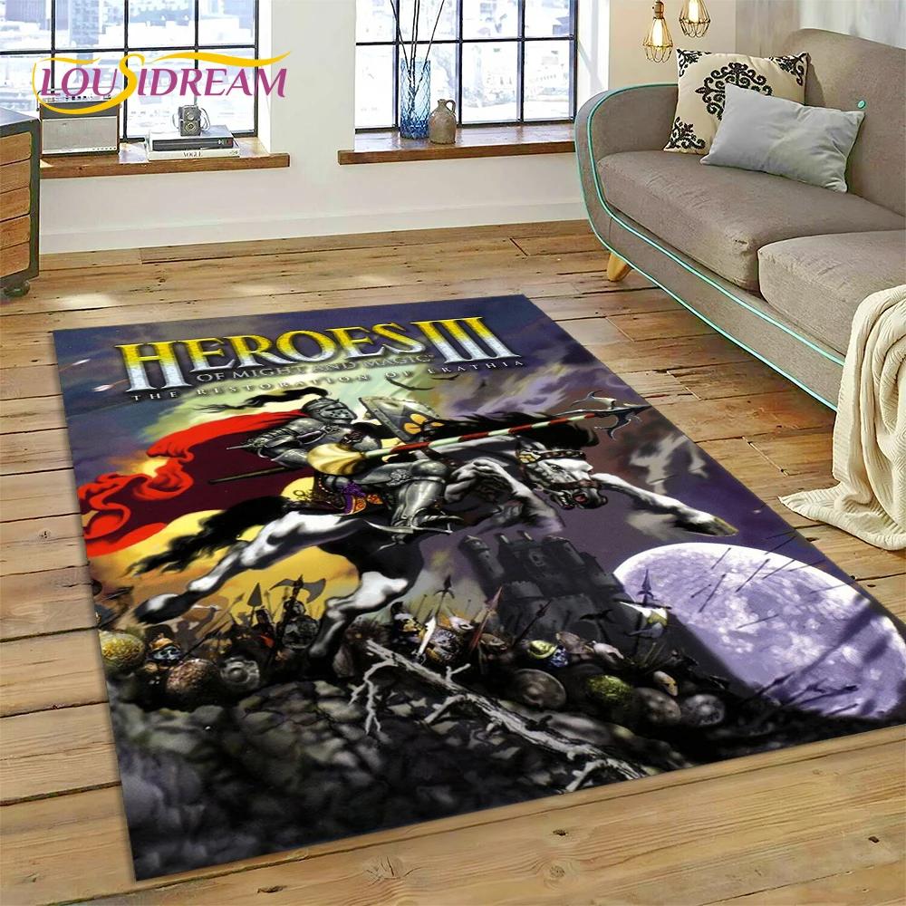 Ковер Retro Games HD Heroes of Might and Magic для декора гостиной, спальни, напольный коврик, нескользящий декор для дивана, прихожей