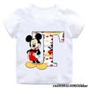 Mickey Mouse A-Z Alphabet Print Kids Cotton T-Shirt Girls Boys T-Shirt Summer Children’s Top